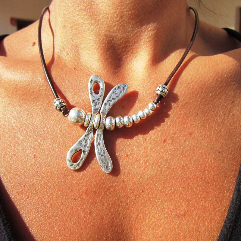 Y2K Ethnic Fashion - Bohemian Ethnic Style Bead Dragonfly Black