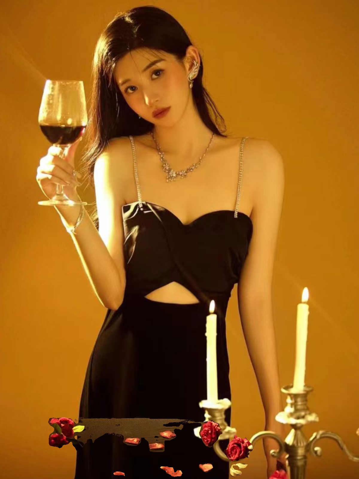 Ethnic Fashion Wear - Sexy Backless Strap Dress Photography Studio