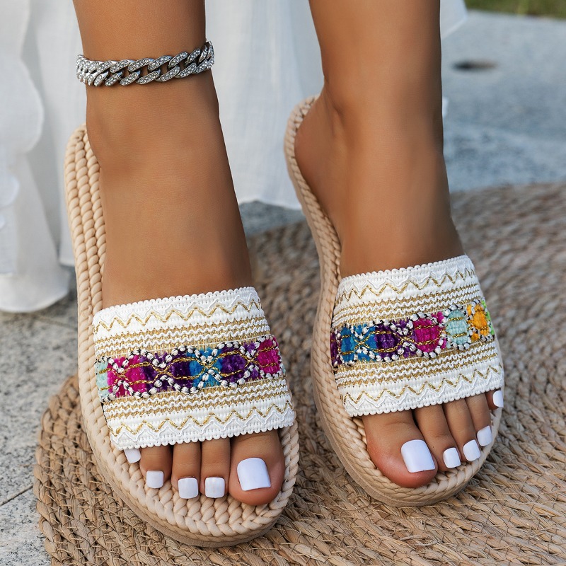 Ethnic Fashion Designers - Women's Outdoor Flat Sandals Designer Plus