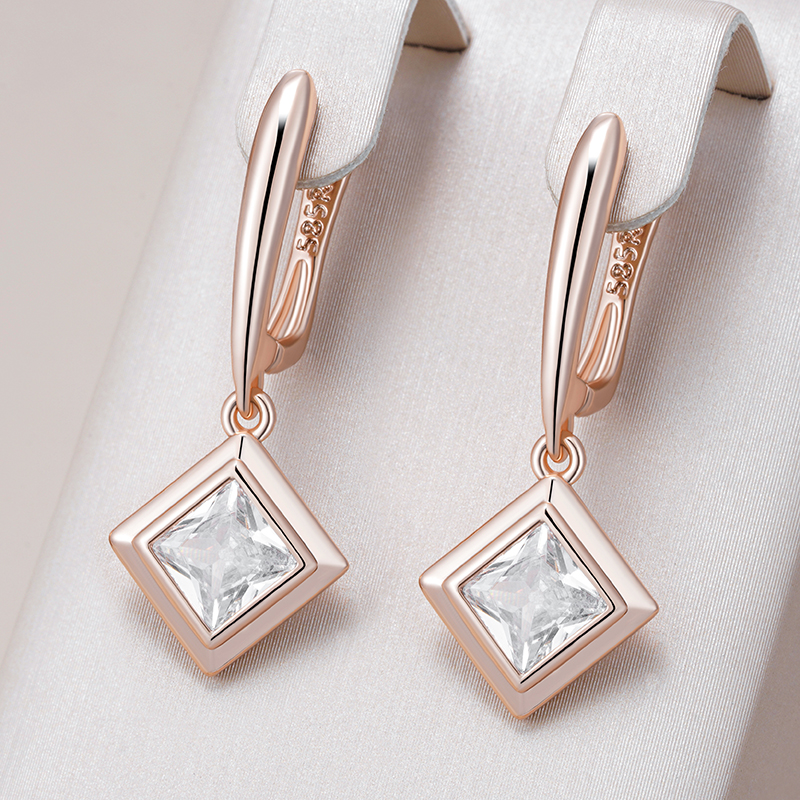 Ethnic Fashion Wear - Kinel Hot Shiny Square Natural Zircon