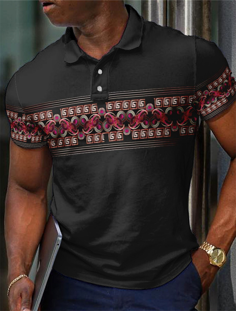 Retro Ethnic Style Polo Shirts - đánh giá và giá Men'S Ethnic Fashion Trends