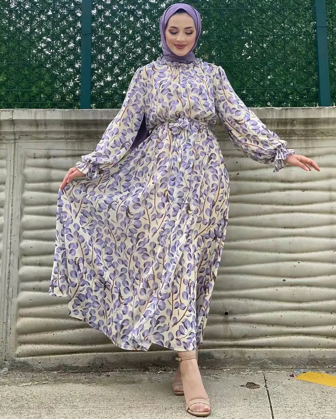 New Summer Floral Abaya Dubai  - đánh giá và giá Abaya Modest Wear