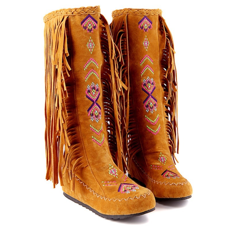 Tassel Boots Handmade Embroide - đánh giá và giá The Ethnic Fashion