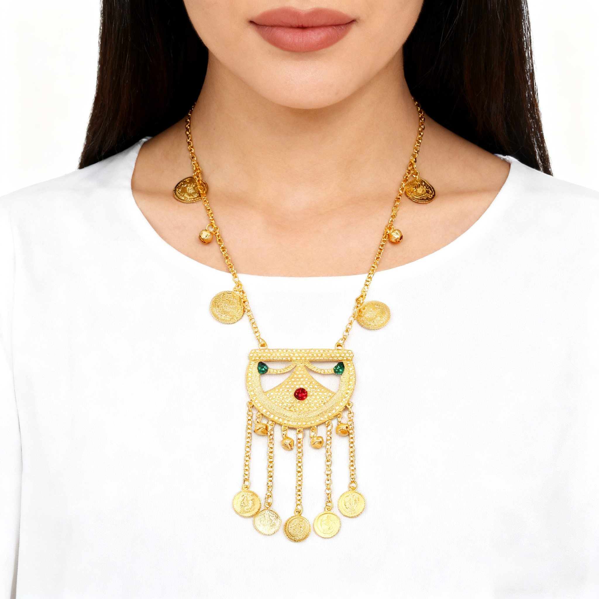 Trendy Golden Long Chain Coins - đánh giá và giá Ethnic Fashion Co In