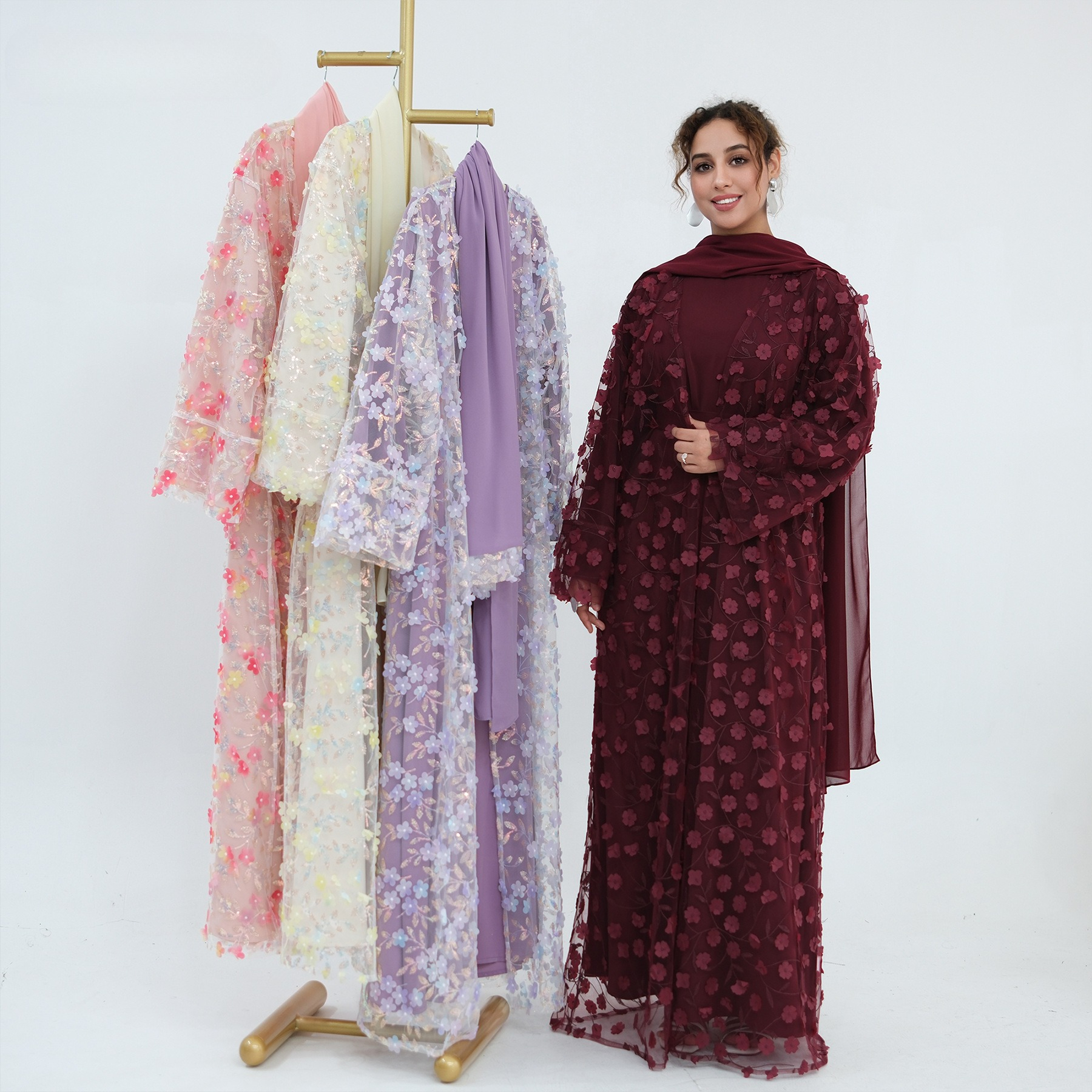 2026 Luxury Abaya EID 3D Flora - đánh giá và giá Abaya Modest Wear