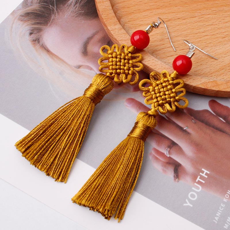 Colorful Thread Braided Chines - đánh giá và giá Y2K Ethnic Fashion