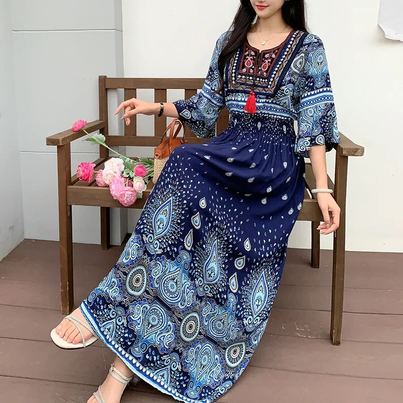 Ethnic Style Maxi Dresses for  - đánh giá và giá Y2K Ethnic Fashion