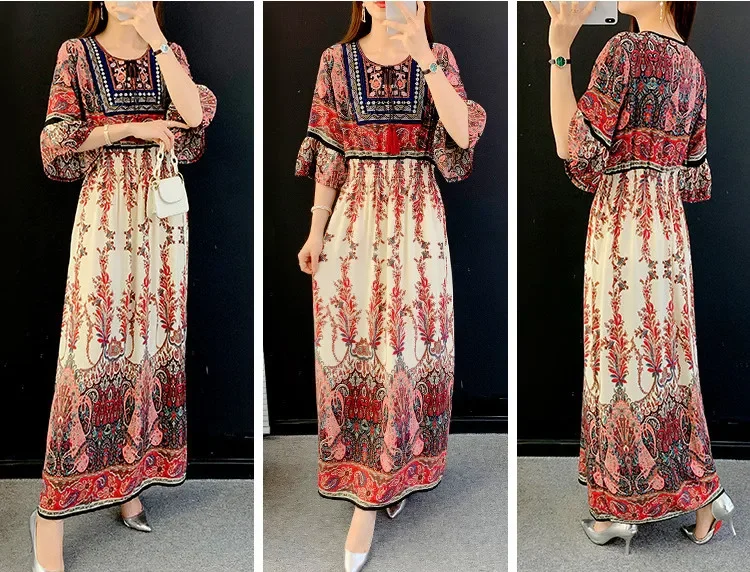 Ethnic Style Maxi Dresses for  - đánh giá và giá Y2K Ethnic Fashion