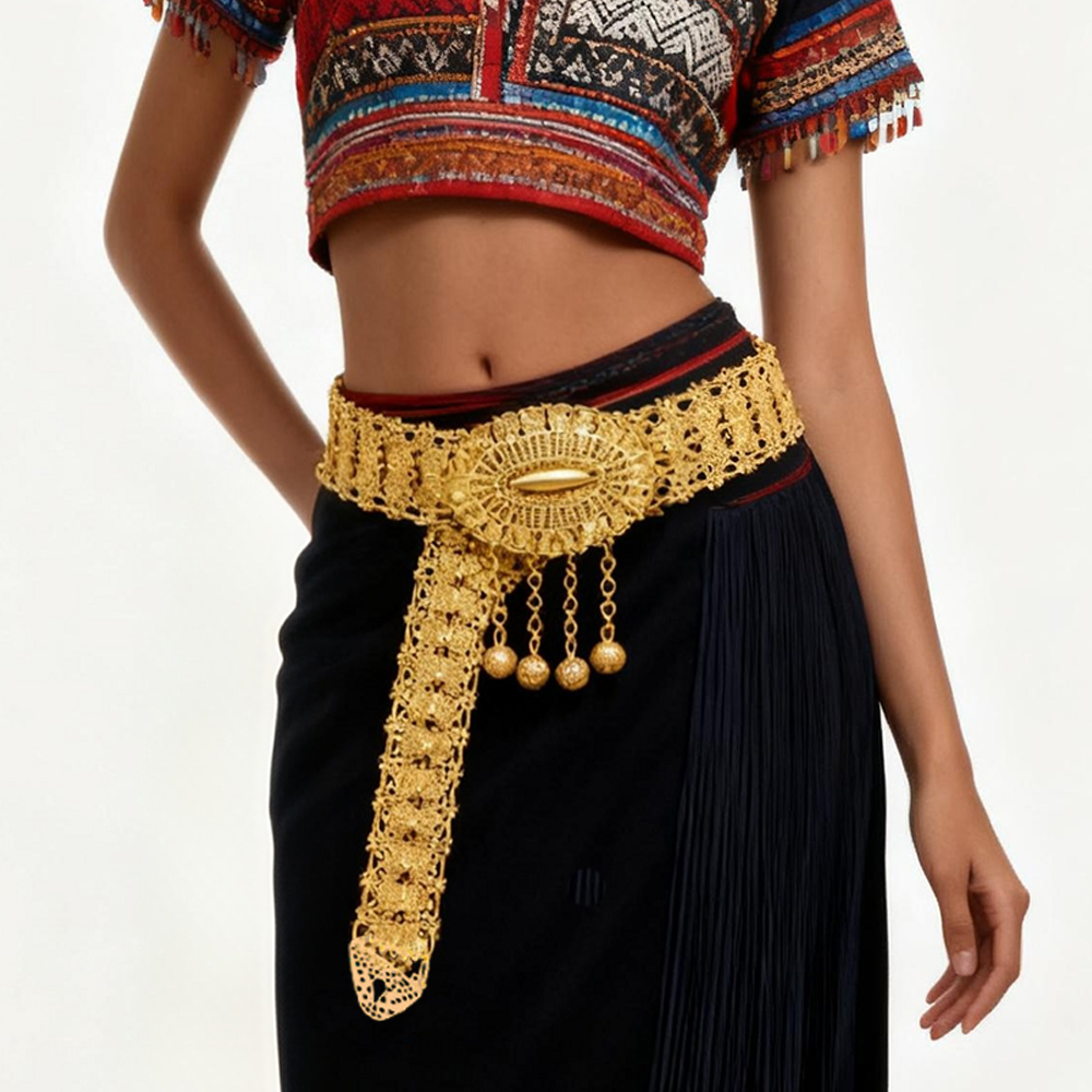 Golden Alloy Carved Hollow Geo - đánh giá và giá Ethnic Fashion Co In