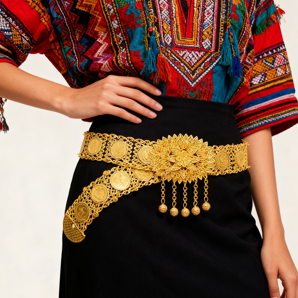 Golden Alloy Carved Hollow Geo - đánh giá và giá Ethnic Fashion Co In