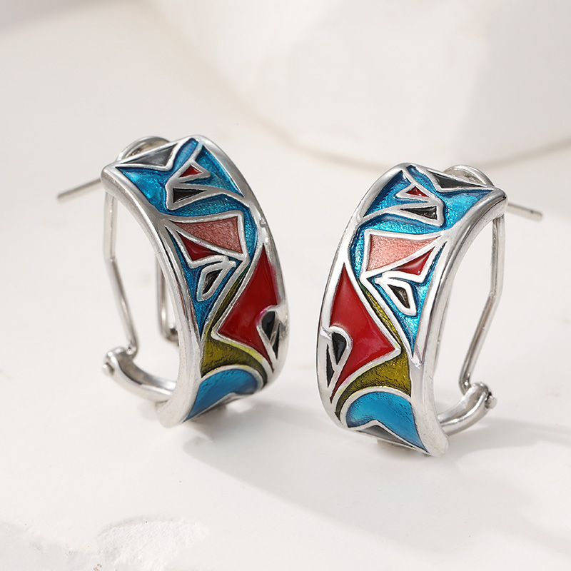 Ethnic Silver Color Enamel Hoo - đánh giá và giá Ethnic Fashion Wear