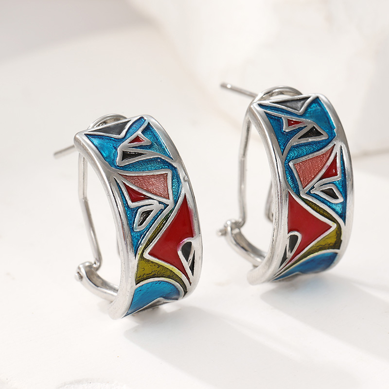 Ethnic Silver Color Enamel Hoo - đánh giá và giá Ethnic Fashion Wear