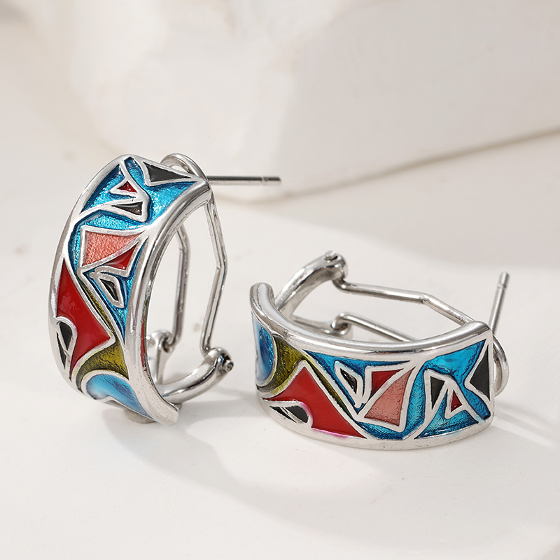 Ethnic Silver Color Enamel Hoo - đánh giá và giá Ethnic Fashion Wear