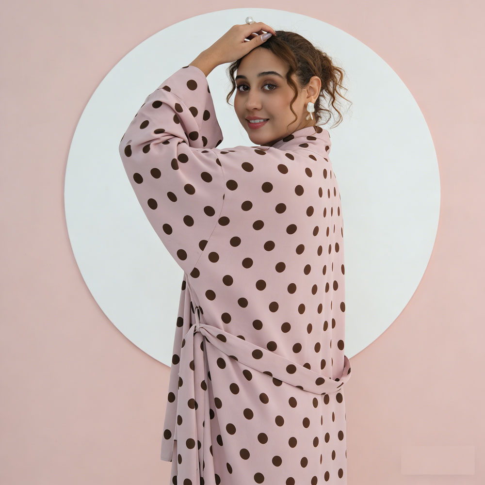 Dubai Polka Dot Abaya Kaftan H - đánh giá và giá Abaya Modest Wear