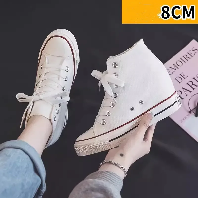 High 8cm Platform Canvas Shoes - đánh giá và giá Ethnic Modern Fashion