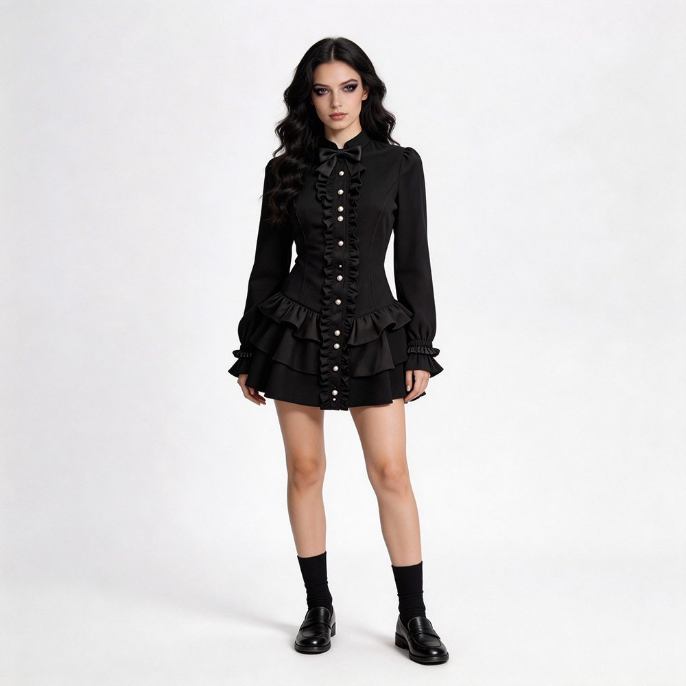 Black Gothic Short Skirt Hallo - đánh giá và giá Ethnic Fashion Wear