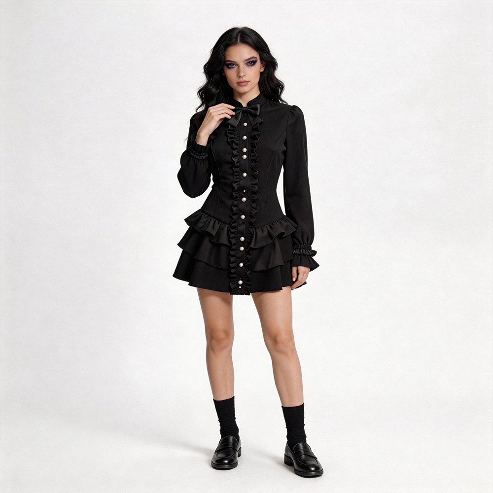 Black Gothic Short Skirt Hallo - đánh giá và giá Ethnic Fashion Wear