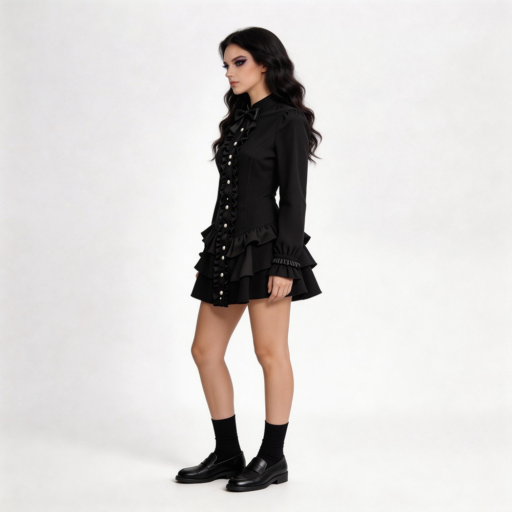 Black Gothic Short Skirt Hallo - đánh giá và giá Ethnic Fashion Wear