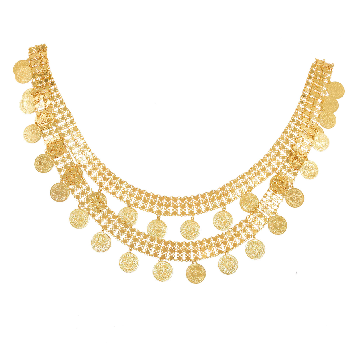 Gold Plated Simple Large Coins - đánh giá và giá Ethnic Fashion Co In
