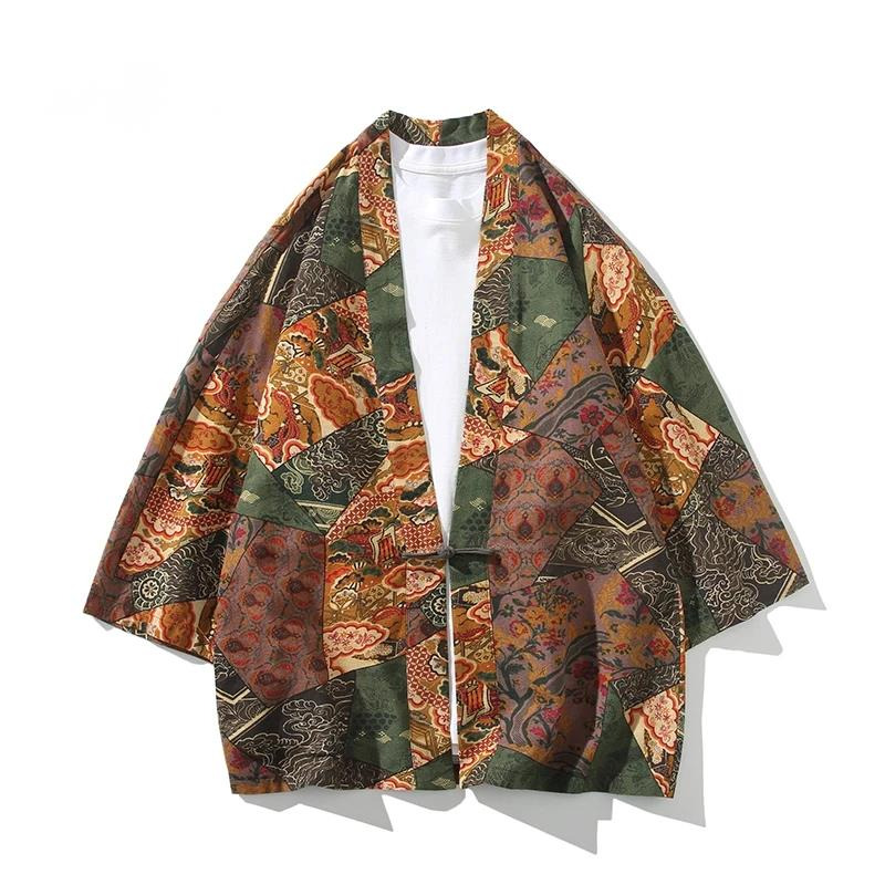 Ethnic Style Print Yukata Men  - đánh giá và giá The Ethnic Fashion