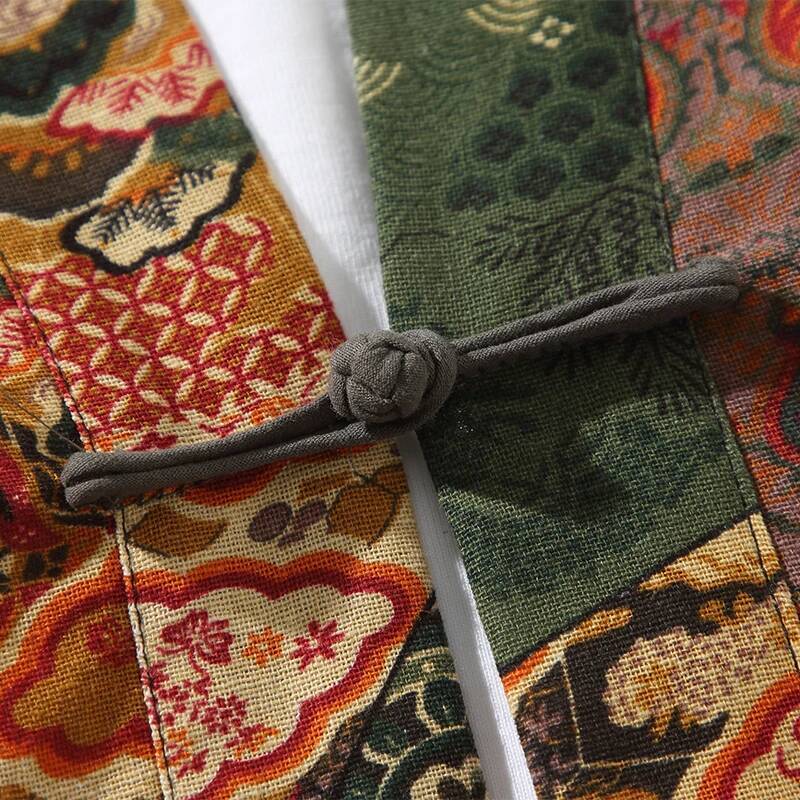 Ethnic Style Print Yukata Men  - đánh giá và giá The Ethnic Fashion