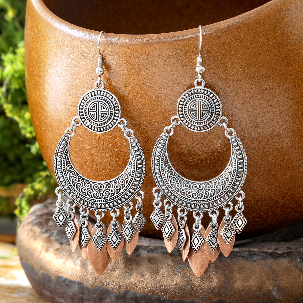 Ethnic Style Dangle Earrings F - đánh giá và giá Ethnic Fashion Wear
